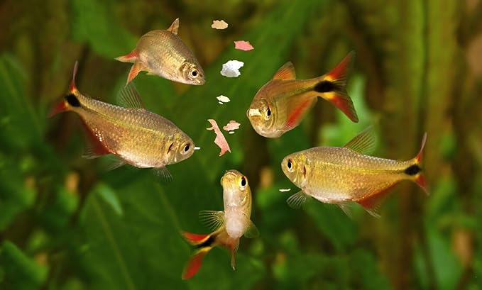 Aquatic Foods Inc. Flowerhorn Fish Ultra Red Color Enhancing 1.5mm-2mm Floating Pellets. Color Enhancing in 10-Days for Baby, Juvenile and Adult Flowerhorn…1-lb 8oz Medium Jar