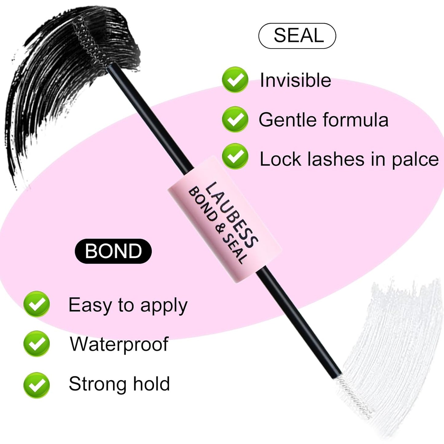 Lash Extension Kit LAUBESS Lash Clusters Kit Cluster Eyelash Extensions Kit Eyelash Clusters Lash Bond and Seal Waterproof Tweezers Brush Lash Glue Remover (Kit 40D-D-Mix9-16(0.05)