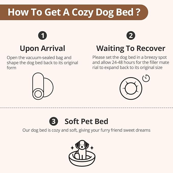 JOLLYVOGUE Calming Dog & Cat Bed for Small Dogs, Anti-Anxiety Donut Cuddler Cozy Soft Round Bed with Anti-Slip Bottom, Fluffy Faux Fur Plush Cushion Beds for Small Medium Dogs, 23"/Rainbow