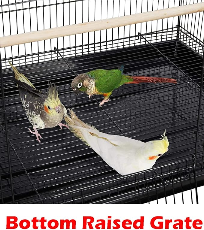 Lot of Breeding Flight Bird Cage for Aviaries Canaries Budgies Finches Lovebird Parakeet (30"x18"x18" Black)