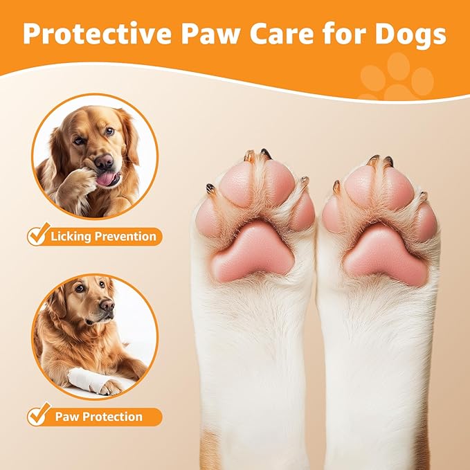 LOOBANI Dog Socks to Prevent Licking Paws - Dog Socks for Hardwood Floors Anti Slip for Traction Control - Dog Grippy Socks for Senior Dog Small Medium Large Dogs on Tile Floors, Red S