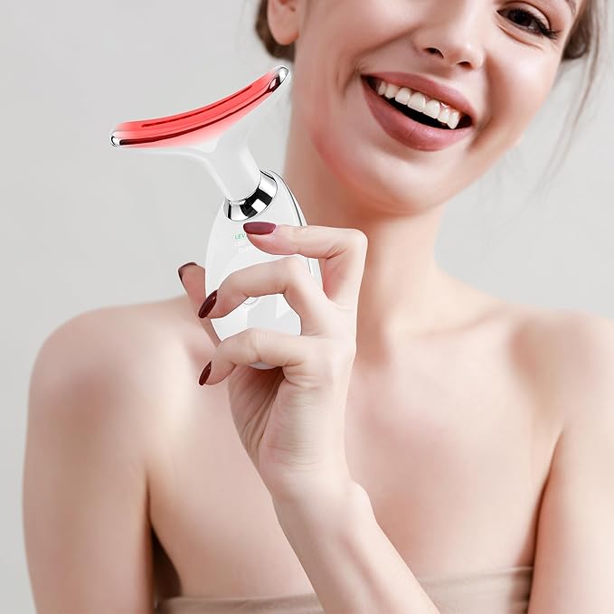 Facial Massager Red-Light-Therapy-for-Face and Neck, Face π² culpting Wand with 7 Color