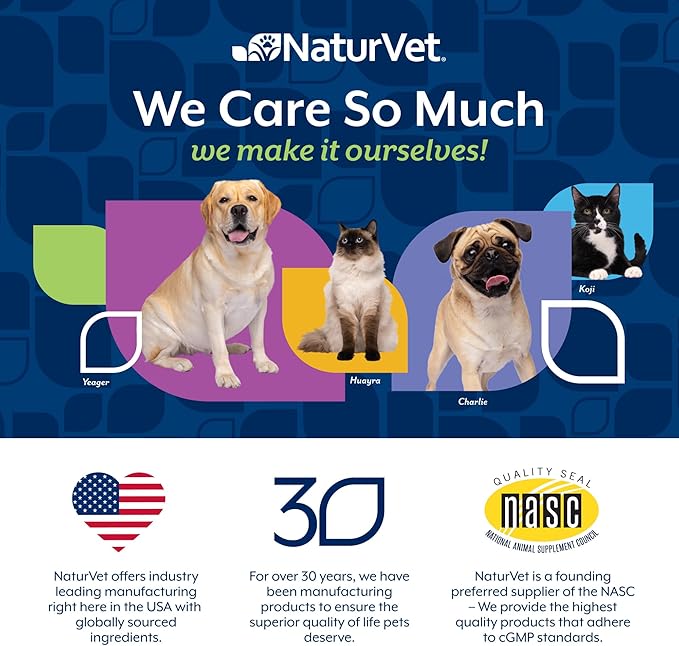 NaturVet – Brewer’s Dried Yeast Formula with Garlic Flavoring – Plus Omegas | Rich in Omega-3, 6 & 9 Fatty Acids | Fortified with B1, B2, Niacin & Vitamin C | for Dogs & Cats | 1000 Chewable Tablets