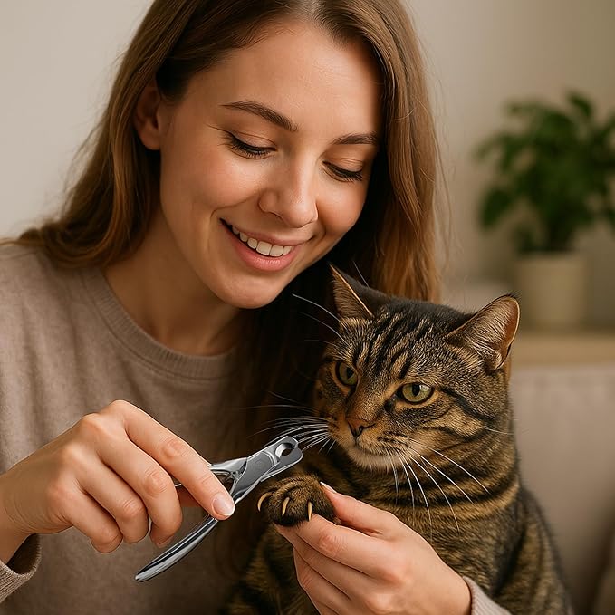 Dog Nail Clippers & Cat Nail Trimmers - Sharp Stainless Steel Professional Pet Nail Clippers for All Dogs, Thick Nails & Indoor Cats - Ergonomic Non-Slip Handle for Safe, Comfortable Grooming