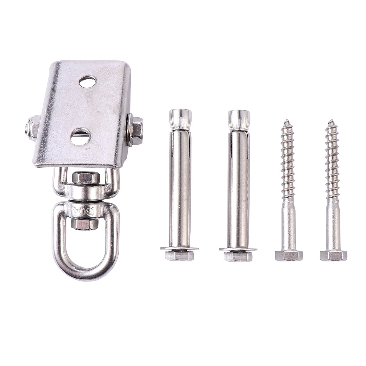 Toddmomy 360 Swivel Swing Hanger Heavy Duty Hammock Hanging Kit 1 Set Stainless Steel for General Users