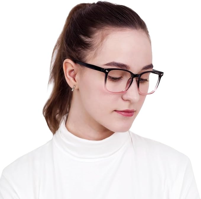 YEIN Bifocal Reading Glasses with Blue Light Blocking Lenses, Bifocal Reader for Women and Men, Vintage Square frame with Spring Hinge (+0.50/+2.25 magnification)