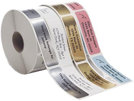 Return Address Labels - Roll of 250 Personalized Labels (Clear)