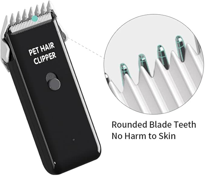 Dog Clippers,Quiet Washable USB Rechargeable Cordless Dog Grooming Kit,Electric Pets Hair Trimmers Shaver Shears for Dogs and Cats Black