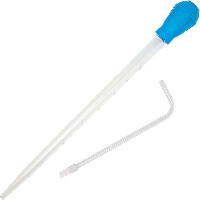 Aquarium Coral Feeder Fish Feeder Waste Clean Tool Manual Cleaner Water Changer Fish Tank Cleaning Tool Siphon Dropper Waste Remover Aquatic Bottom Pipette (25IN)