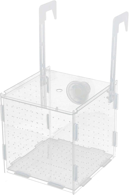 Fish Breeder Box for Fish Tank, Acrylic Fish Tank Divider, Easy to Install, 5.91"x5.91"x5.91", Clear, 1 Set