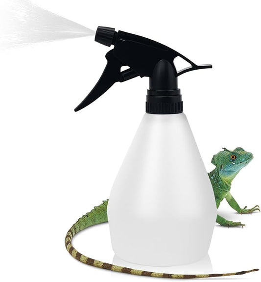 Professional Reptile Spray Bottle with Ergonomic Design,Reptile Mister Bottle,No Clog No Leak,Easy to Grip with Adjustable Nozzle,500ml(17oz)