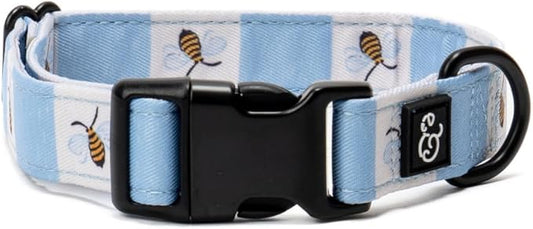 Lucy & Co. Bumbling Around Dog Collar, Adjustable Durable Dog Collar with Cute Print, Medium