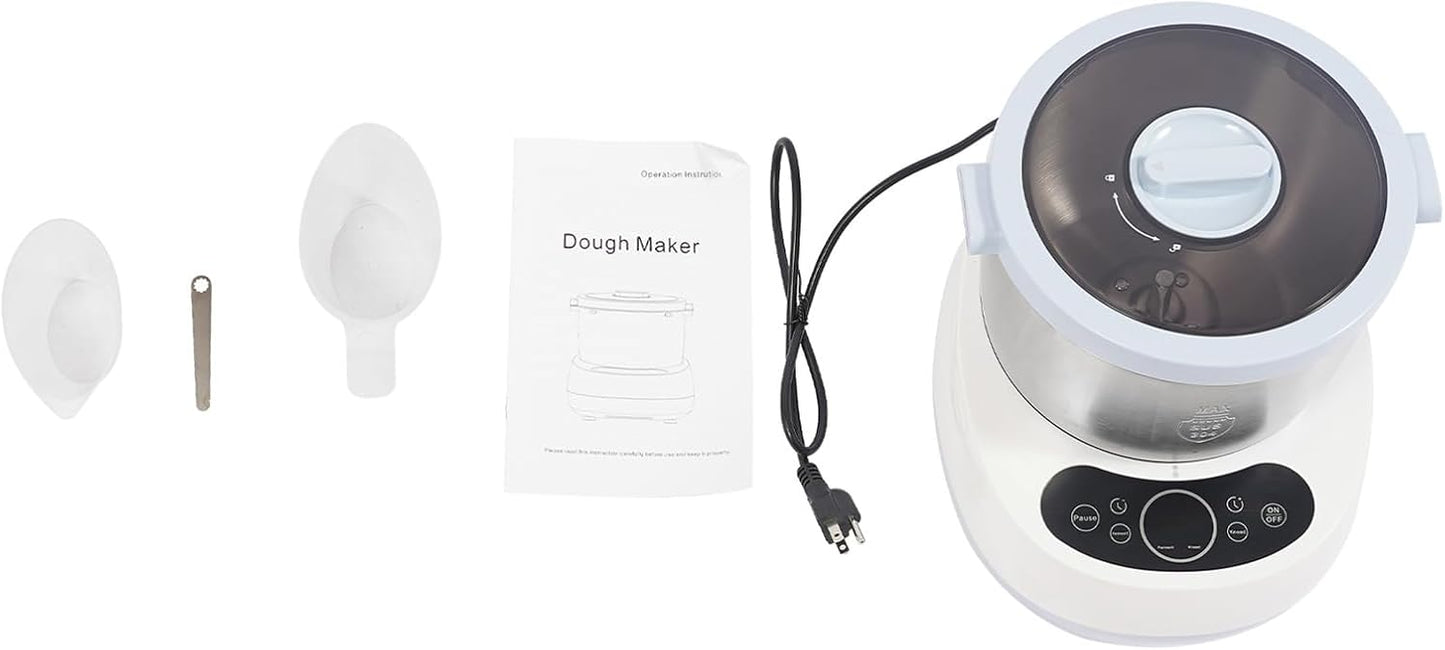 Electric Dough Maker with Ferment Function, 5L/ 4.5Qt 230W 304 Stainless Steel Dough Mixer Machine, Commercial Bread Mixer for Roti Bread Pizza Baking Dumpling Dough & Sourdough(Blue)