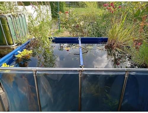 Durable PVC Fish Breeding Tank with Steel Frame - Clear View, Easy Assembly, Ideal for Aquatic Pets, Backyard Pool Pond, 50x40x30cm