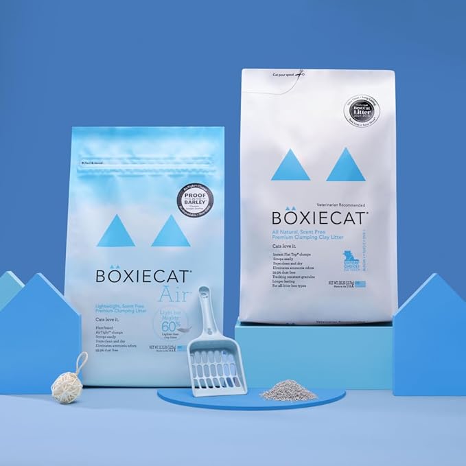 Boxie® Unscented 30 Day Natural Odor Control Cat Litter, 16.5lb Lightweight Plant Based Kitty Litter