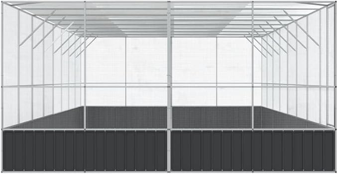 Steel Aviary with Extension, Large Bird Cage with Lockable Door, Aviary Spacious and Versatile Cage Ideal for Parakeets, Parrots, Lovebirds, Cockatiels, Pigeons, 327.6"x163"x83.5",-290