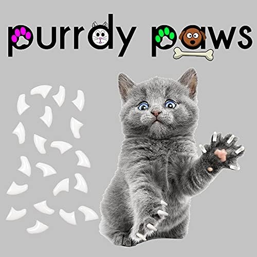 40 Pack Soft Nail Caps for Cat Claws White Kitten