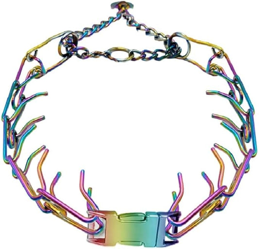 Dog Prong Collar - Stainless Steel Pinch Collar for Large Dogs Training, Adjustable Choker Chain Collar, Durable Dog Training Collar for Medium/Large Breed Obedience (2.3mm, Neck Size 17"-19")