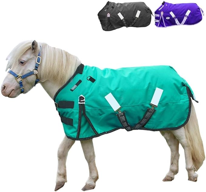 Derby Originals Nordic-Tough 1200D Heavyweight Mini Horse & Pony Turnout Blanket – Waterproof, Breathable, 300g Insulation, 210T Lining, Reflective, 2-Year Warranty (Turquoise, 64")