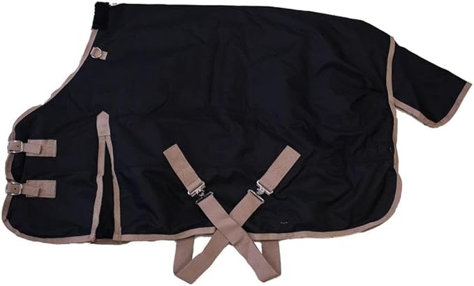 AJ Tack 1200D Waterproof Winter Pony Blanket - 300g Heavyweight Turnout with Fleece Collar, Shoulder Gussets & Tail Flap - Camouflage 60"