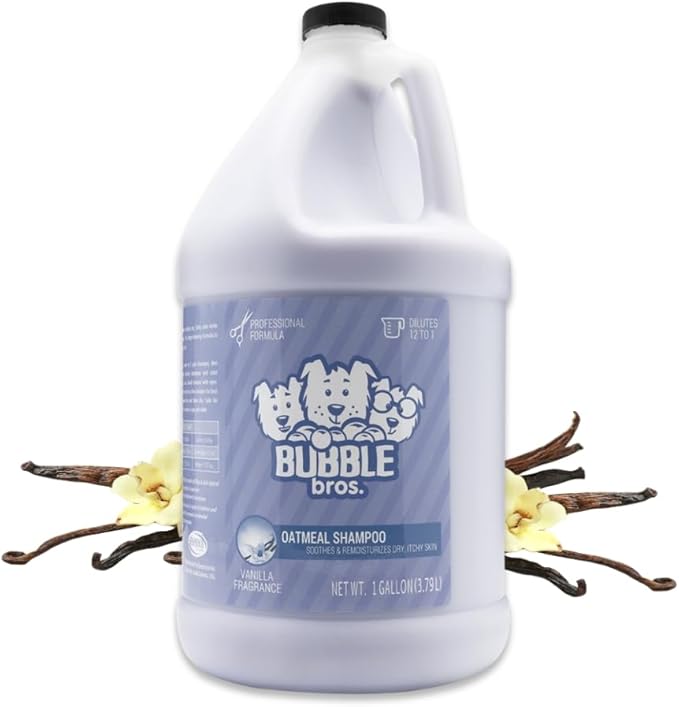 Oatmeal Dog Shampoo, Gallon - Naturally Derived, Eliminates Pet Odors, Soothes Dry and Sensitive Skin, Itch Relief, Professional, Bulk 128 oz