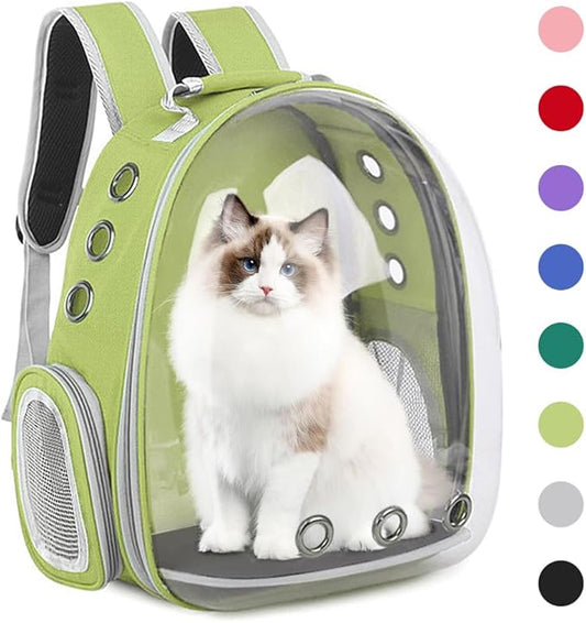 Pet Backpack Carrier,Bubble Backpack Cat Carrier,Pets and Small Dogs,Space Capsule Pet Carrier for Traveling, Walking, Hiking and Outdoor Activities (Mint Green)