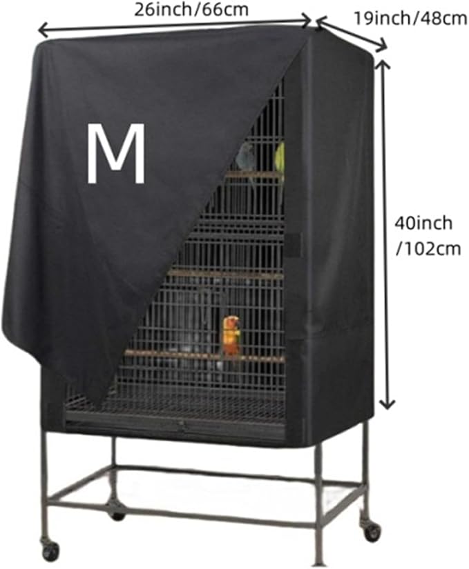 Bird Cover for Cage,Breathable Black Out Lightweight Washable Dust Proof Hood Lovebird Canary Conure Cockatiel Parakeet Pet Night