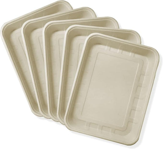 (6-Pack) Disposable Cat Litter Boxes - Low Entry, Shallow for Senior Cats - Easy for Mobility-Challenged Cats, Small Travel Cat Litter Box