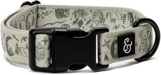 Lucy & Co. Dog Collar - Durable Lightweight Designer Collar for Pets - Adjustable Metal Safety Buckel. - Green Outdoor Plaid - Small