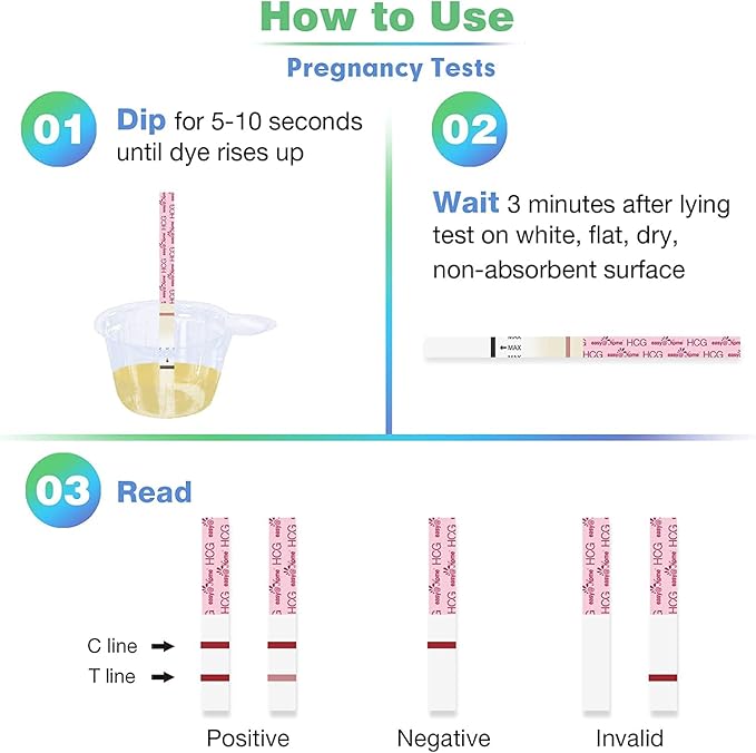 Easy@Home Ovulation & Pregnancy Test Strips Kit: 25 Ovulation Tests 10 Pregnancy Tests & 35 Large Urine Cups - Powered by Premom Ovulation APP | 25LH + 10HCG + 35 Urine Cups