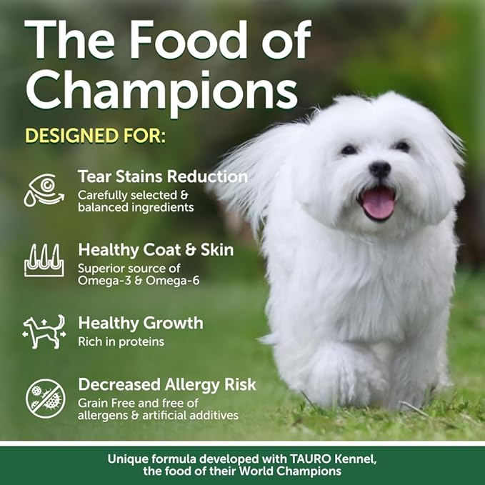 Nature's Protection Dry Dog Food for Puppy & Adult - High Protein, Grain Free Tear Stain Formula - Dog Kibble for Small, Medium & Large Breed with Light Coat (Superior Care - White Fish, 22 lb)