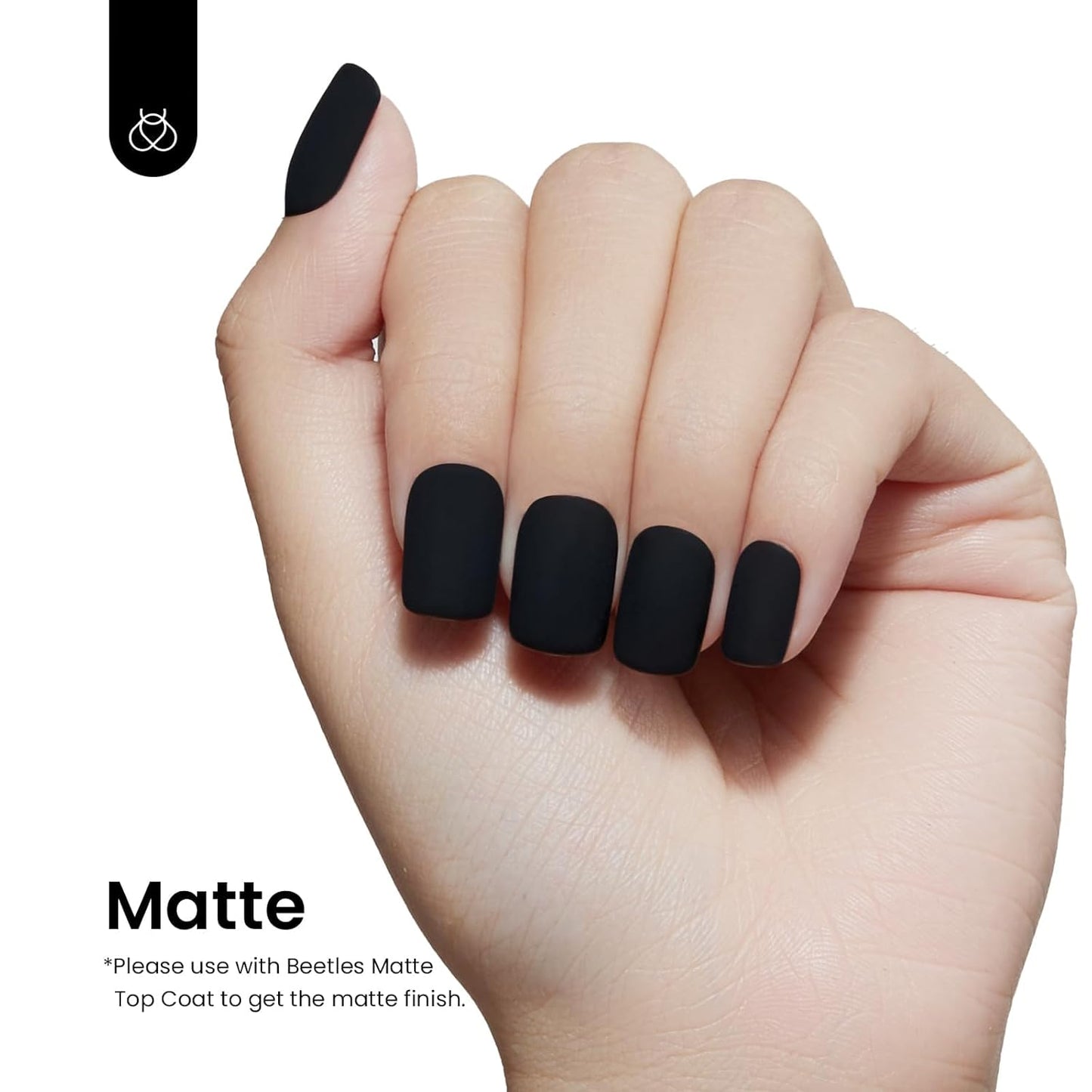 Beetles Black Halloween Gel Polish 2Pcs Pure Black Gel Nail Polish Set 15ml Dark Base Color Soak Off Uv Nail Lamp Art Manicure DIY Design Gift for Women Long Nights Collection