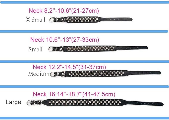 Spiked Dog Collar Soft Pu Leather Mushrooms Rivet Spike Studded Puppy Adjustable Pet Collars for Small Breeds (XS, Green)
