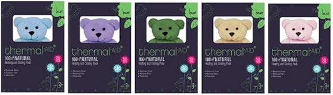 Thermal-Aid Zoo Animals - Hunter The Green Bear - Heatable Therapeutic Stuffed Animals for Kids - Hot & Cold Therapy - Ice Pack & Heating Pack