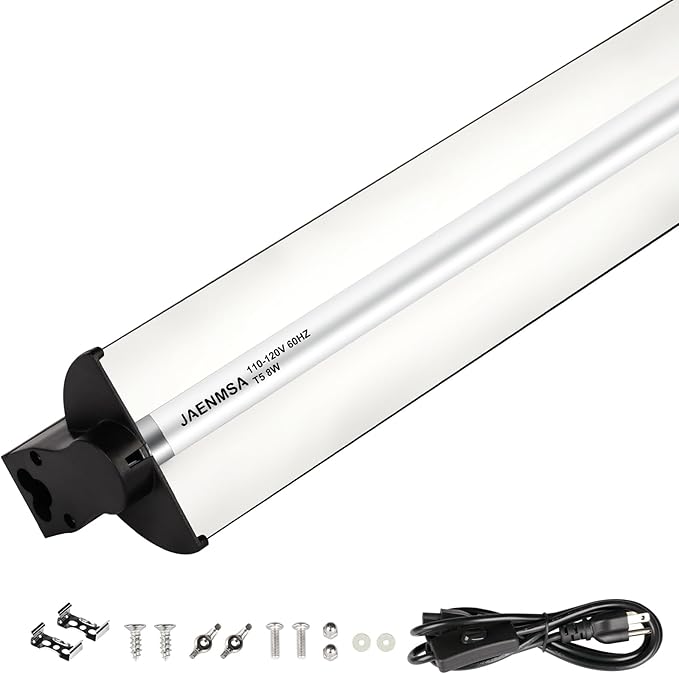T5 10.0 UVB Light Fixture for Reptiles, 8W UVA UVB HO Reptiles Light Bulbs for Bearded Dragon, Leopard Gecko, Tortoise, Desert Lizards,Reptile & Amphibian Lamp, T5 Tube Uvb Bulb 12 Inch