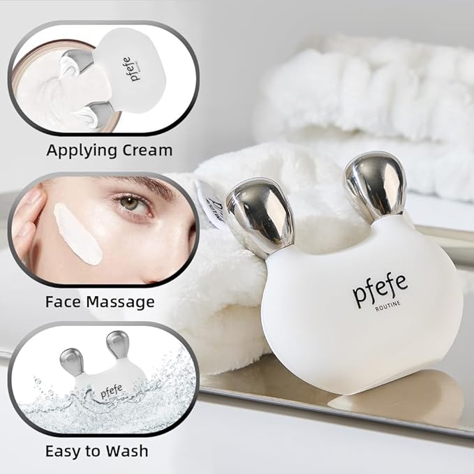 Stainless Steel Rabbit Gua Sha & Face Roller, Cryo Rabbit Massager for Esthetician Supplies, Facial Roller for Puffiness, Wrinkles, Dark Circles