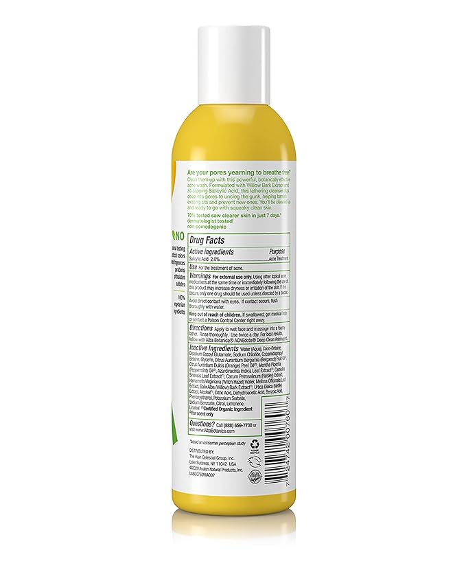 Alba Botanica Acnedote Maximum Strength Deep Pore Wash, 6 Oz (Pack of 2)
