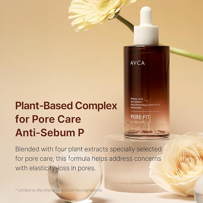 AVCA Retinol Pore Tightening Serum 100ml(3.38 fl. oz)– Niacinamide Oil Control, Minimizes the Look of Pores for Oily/Combination Skin, Lightweight K-Beauty
