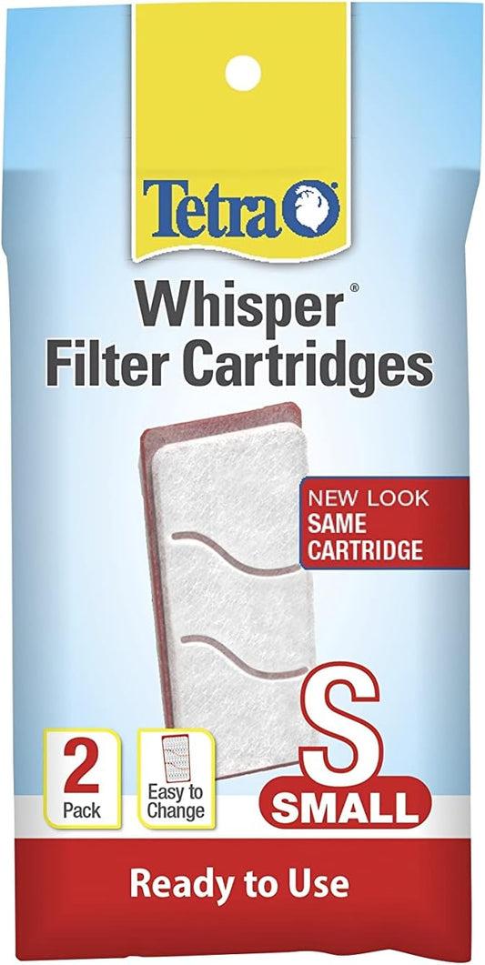 Tetra Filter Aquarium Cartidges, Removes Odors and Discoloration, Ready to Use, Small Whisper Filters, 2 Count