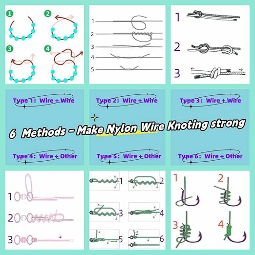 Aboda Clear Fishing Line, Fishing Wire for Hanging Beading Crafts w Crimp Sleeves, Strong Clear String for Hanging Decorations, Invisible Nylon Threads Cords for Balloons Garlands Jewelry Making