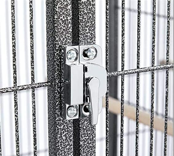 Huge XX-Large Double Ladders Open Play Top Wrought Iron Bird Parrot Parakeet Finch Macaw Cockatoo Rolling Cage Include Metal Trays Around Seed Guard and Toy Hook
