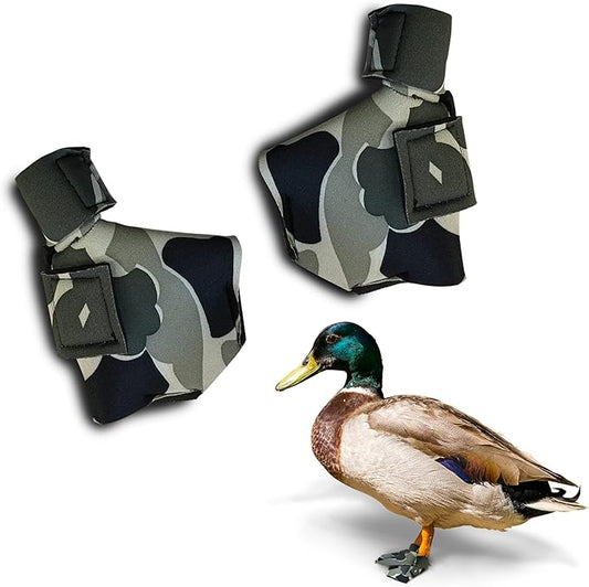 Duck Shoes for Injured Feet – Protective Neoprene Footwear for Ducks, Protective Shoes for Birds with Injured feet, Bumblefoot Relief - Small, 2.5’’ Max. Inside Width - Gray Camouflage