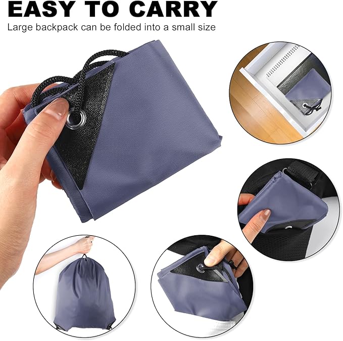 GoodtoU Nylon Backpacks - Drawstring Bags for Sport, Traveling, Team (Grey, 80Pcs)