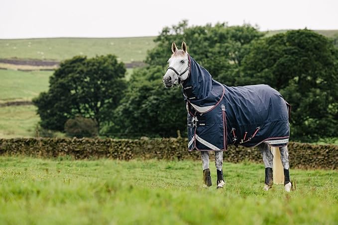 LeMieux Kudos 200g Turnout Blanket - 1680Denier Waterproof Outer - Detachable Neck Inlcluded - Navy - 84"