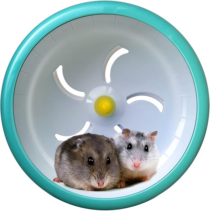 Hamster Wheel,Super Silent Hamster Exercise Wheels,Adjustable Stand Hamsters Exercise Wheels,Quiet Running Wheels,7 inch Rat Wheel for Hamsters Mice Or Other Small Animals (7 in Blue)