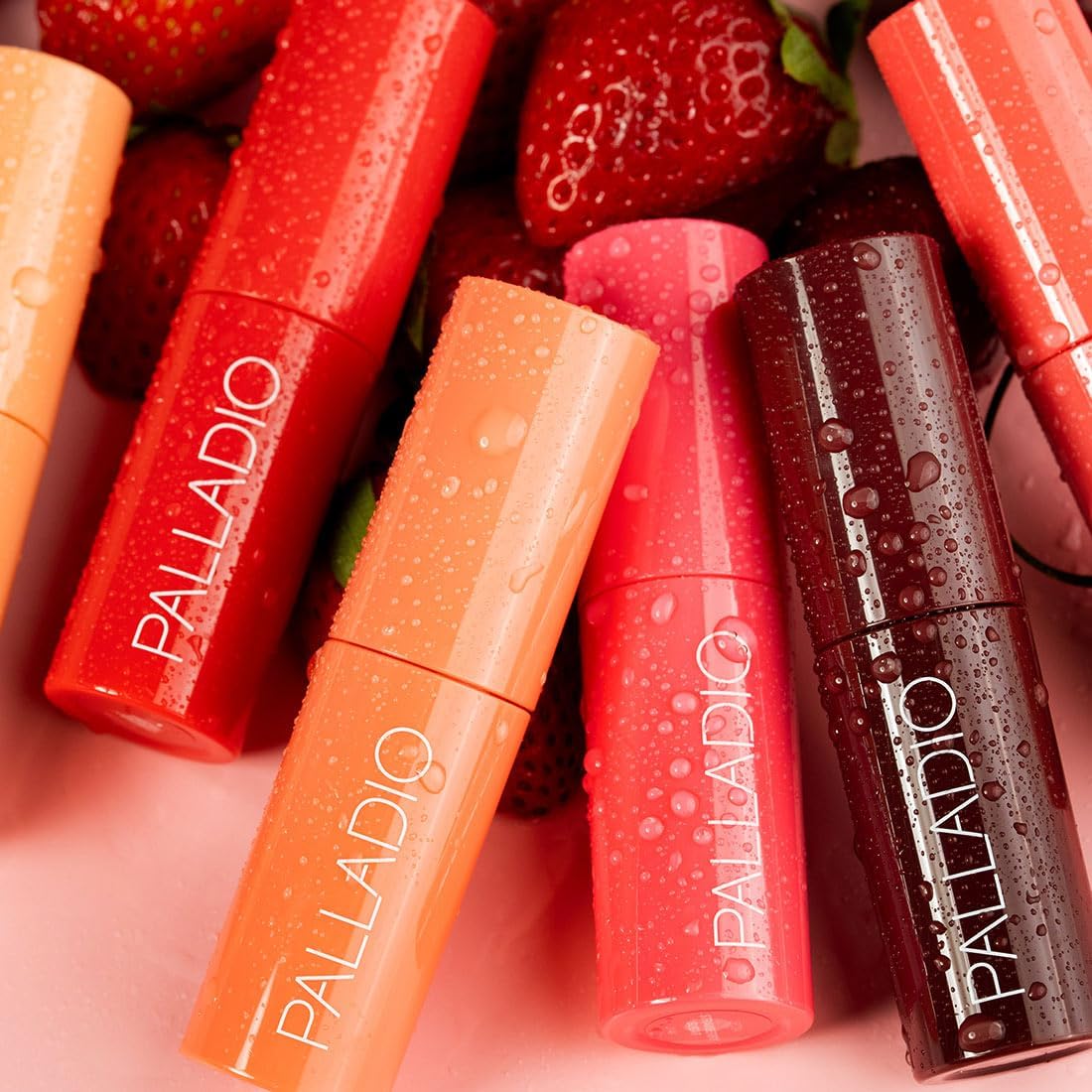 Palladio Jelly Tint, Liquid Stain for Cheeks & Lips, Vivid Color Lip Stain, Lightweight Non-Sticky and Transfer-proof, Natural Finish Makeup, Cherry Rose