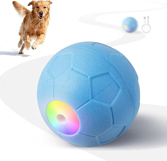 Pet Prime Interactive Dog Ball Toy,Automatic Rolling Ball for Small,Medium & Large Dogs,Touch Activated Self Moving Toy with LED Lights,ETPU Material,IP65 Waterproof for Indoor/Outdoor Play