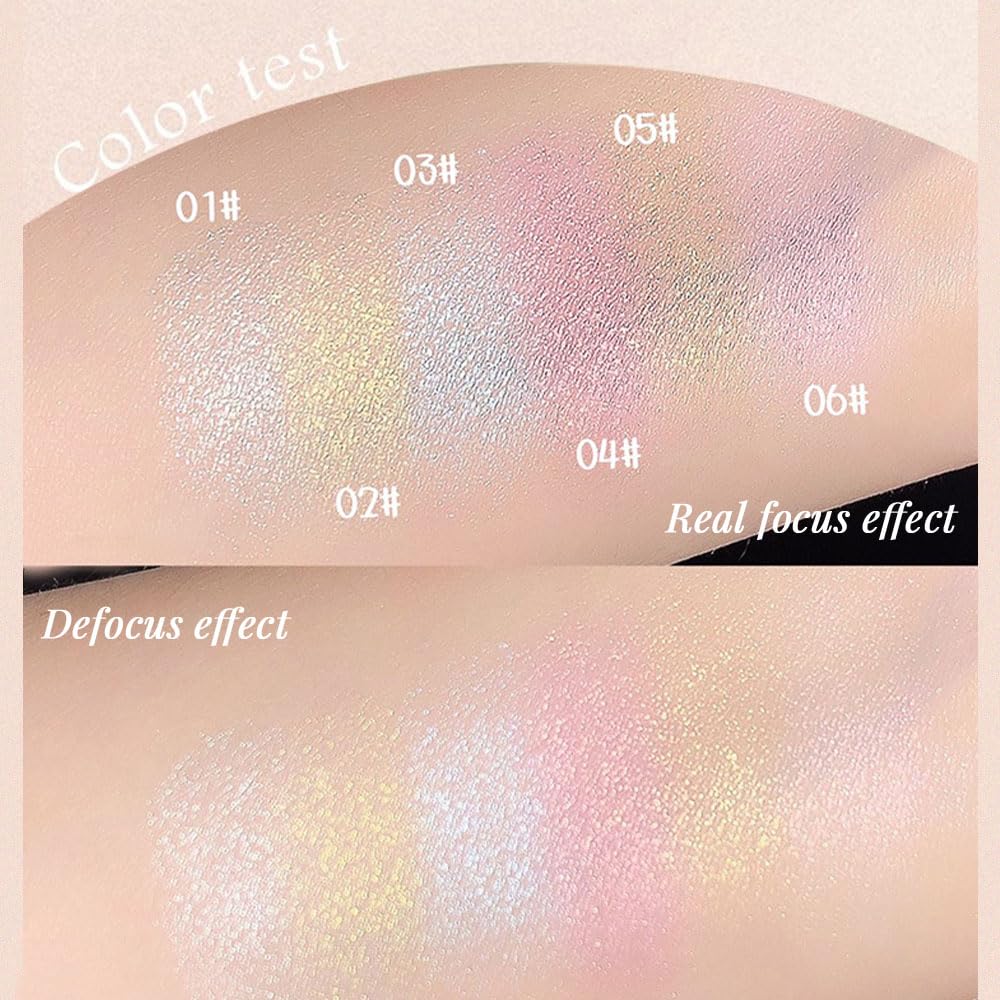 Pearl White Silver Shimmer Glitter Sparkling Monochrome Eyeshadow Palette,Metallic Single Eye Shadow for Older Women,Long Lasting Naturing-Looking Eye Makeup