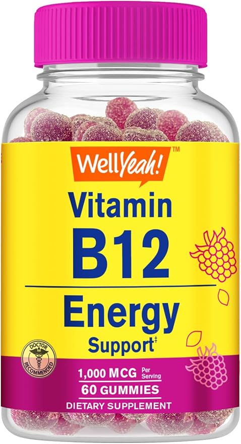 Vitamin B12 1000mcg + Vitamin D3 5,000 IU Sugar Free, Gummies Bundle - Great Tasting, Vitamin Supplement, Gluten Free, GMO Free, Chewable Gummy