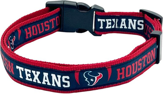 NFL PET Collar Houston Texans Dog Collar, Small Football Team Collar for Dogs & Cats. A Shiny & Colorful Cat Collar & Dog Collar Licensed by The NFL